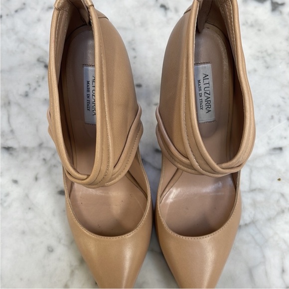 ALTUZARRA SIKA NUDE BEIGE LEATHER PUMPS BOOTIES ANKLE BOOTS SHOES 39 - Picture 5 of 8